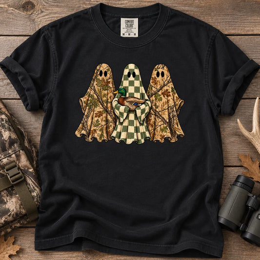 Camo Ghost Hunting T-Shirt in Black