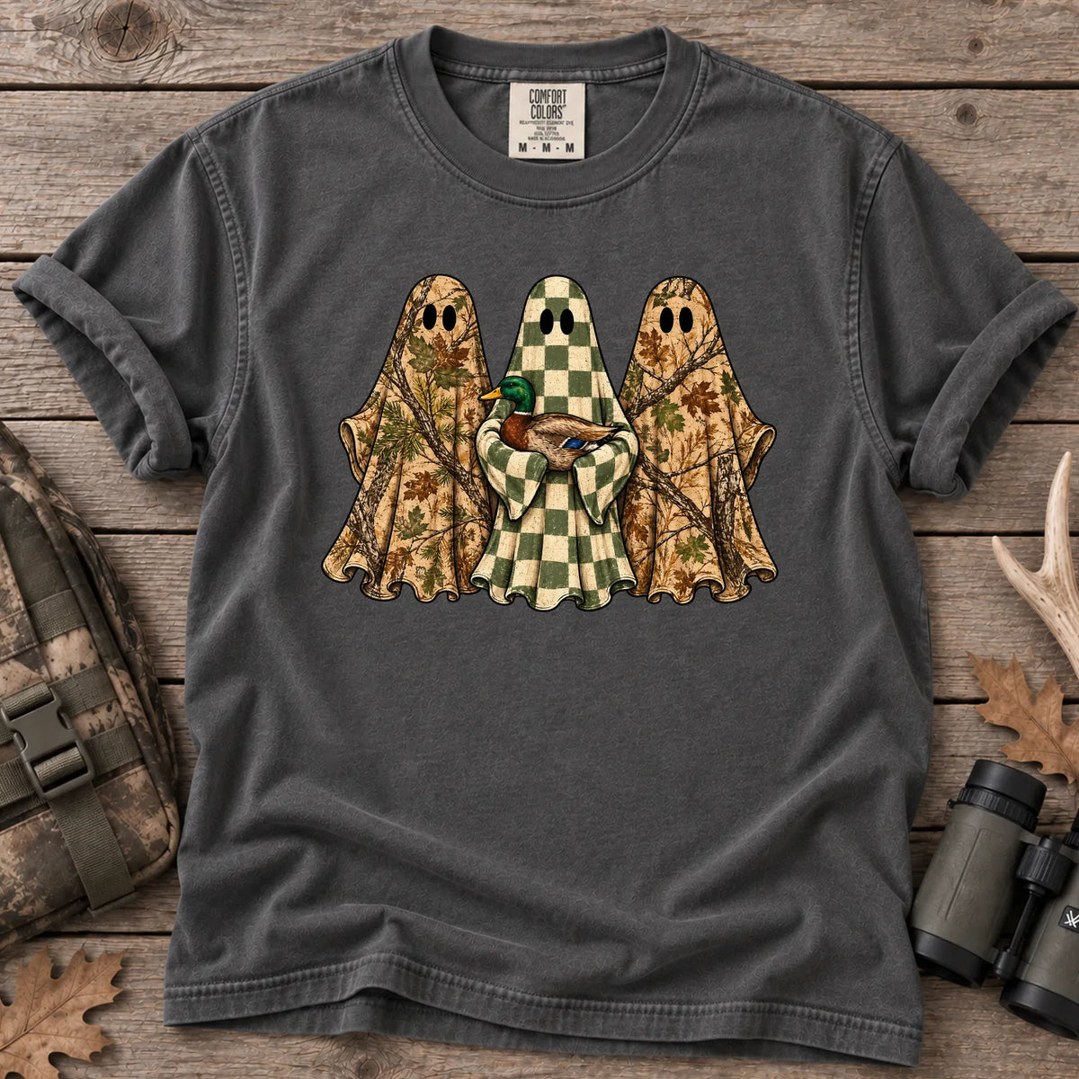 Camo Ghost Hunting T-Shirt in Pepper
