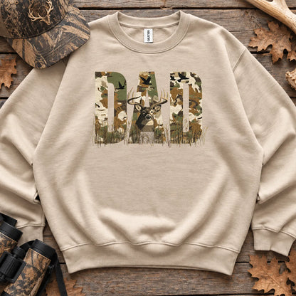 Camo Hunting Dad Forest Sweatshirt in Sand