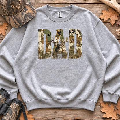 Camo Hunting Dad Forest Sweatshirt in Sport Grey