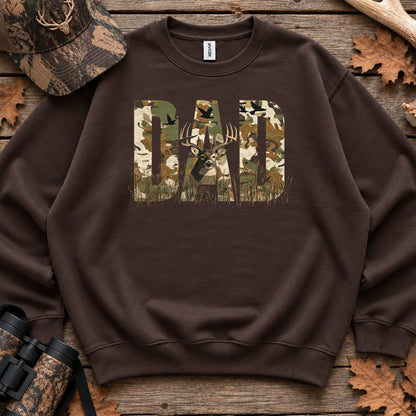 Camo Hunting Dad Forest Sweatshirt in Dark Chocolate