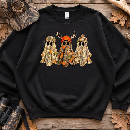 Camo Hunting Ghost Trio Sweatshirt in Black