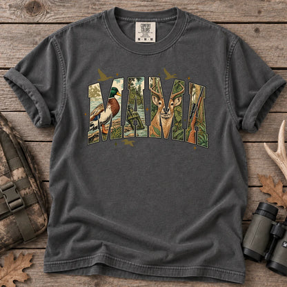 Camo Hunting Mama T-Shirt in Pepper