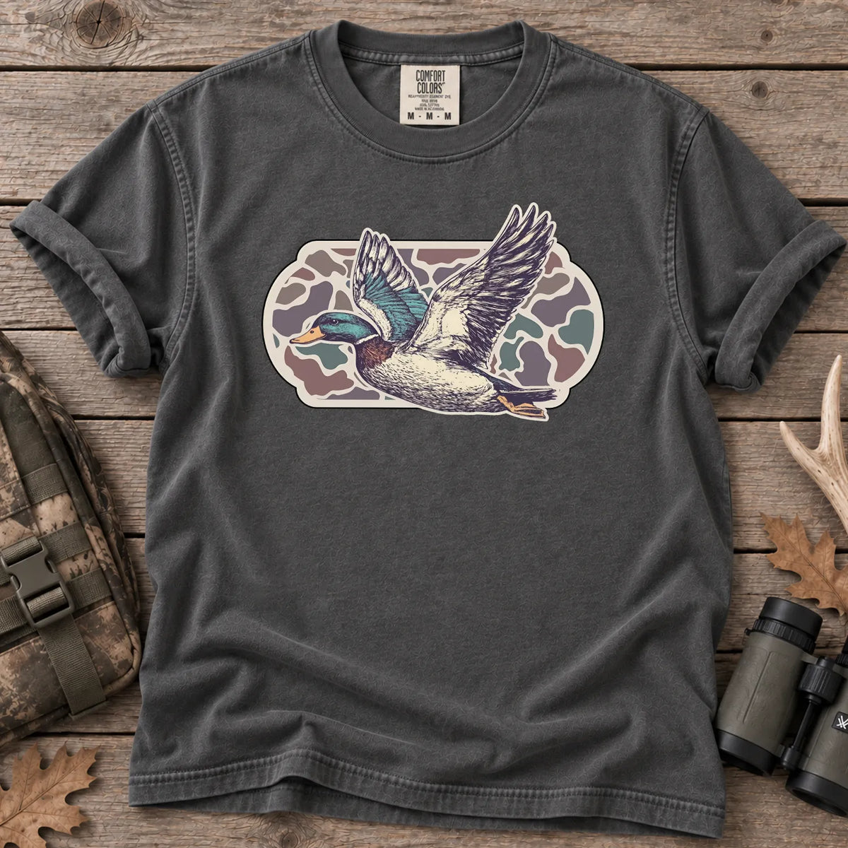 Camo Mallard Flight T-Shirt in Pepper