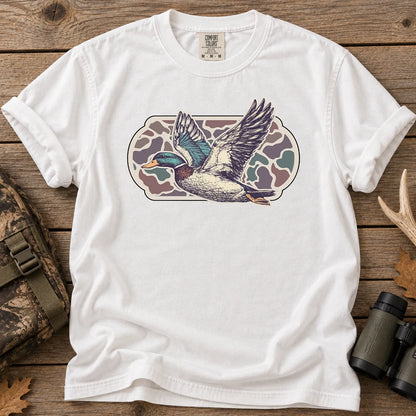 Camo Mallard Flight T-Shirt in White