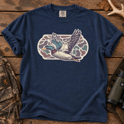 Camo Mallard Flight T-Shirt in True Navy