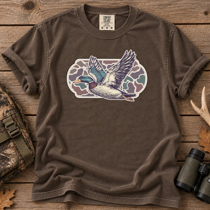 Camo Mallard Flight T-Shirt in Espresso