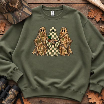 Camo Mallard Ghost Trio Sweatshirt in Military Green