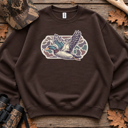 Camo Mallards Fall Sweatshirt in Dark Chocolate