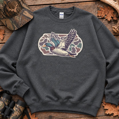 Camo Mallards Fall Sweatshirt in Dark Heather