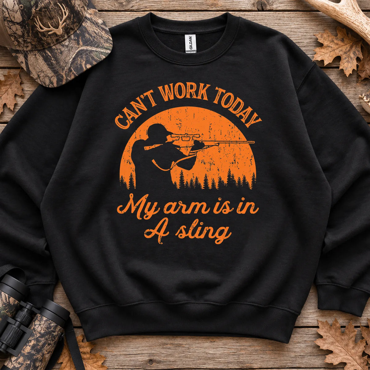 Cant Work My Arm Is in a Sling Sweatshirt in Black