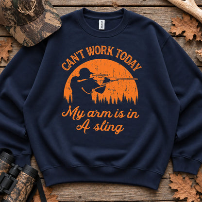 Cant Work My Arm Is in a Sling Sweatshirt in Navy