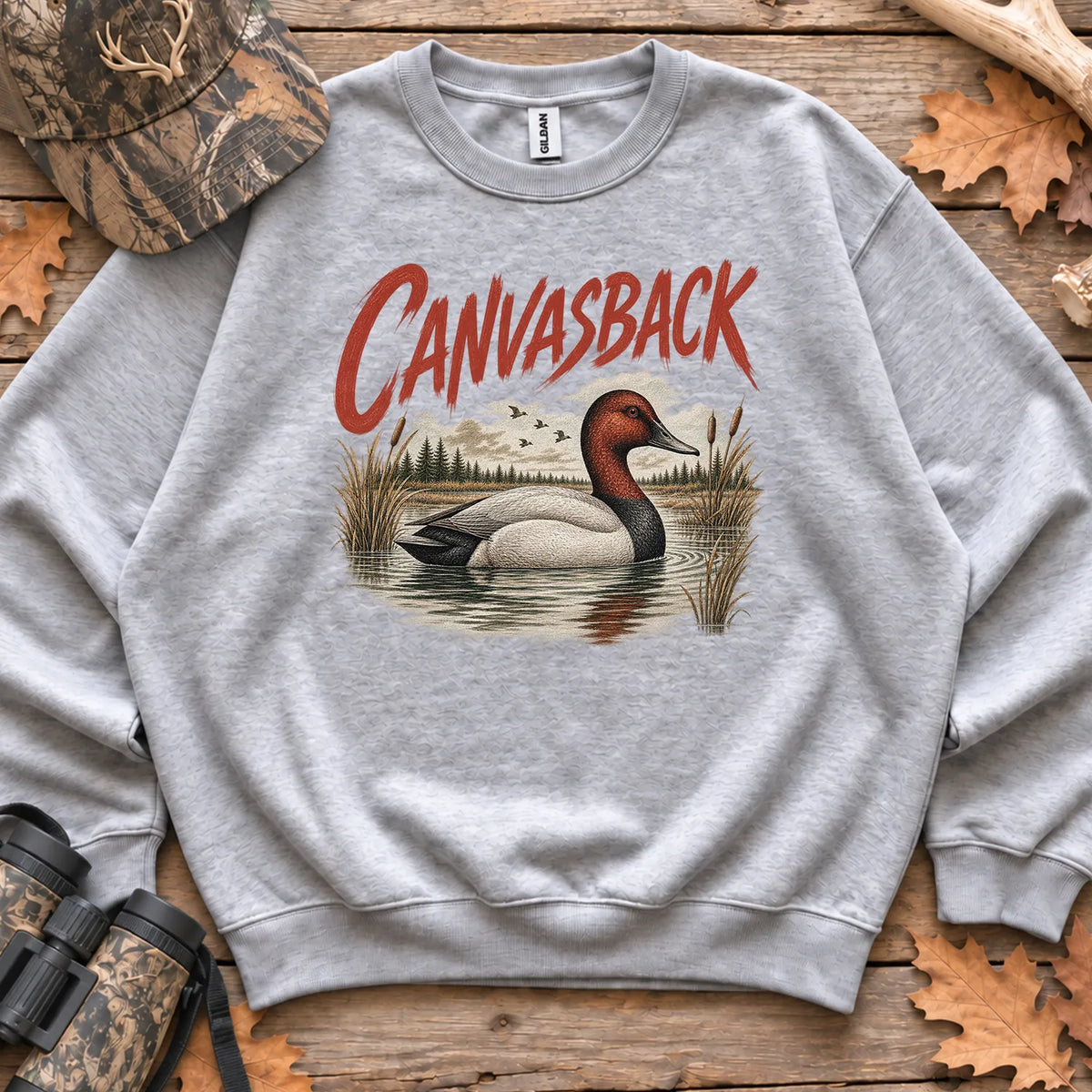 Canvasback Duck Sweatshirt in Sport Grey