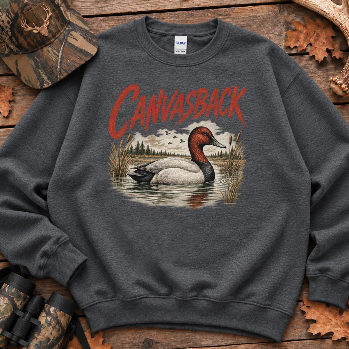 Canvasback Duck Sweatshirt in Dark Heather