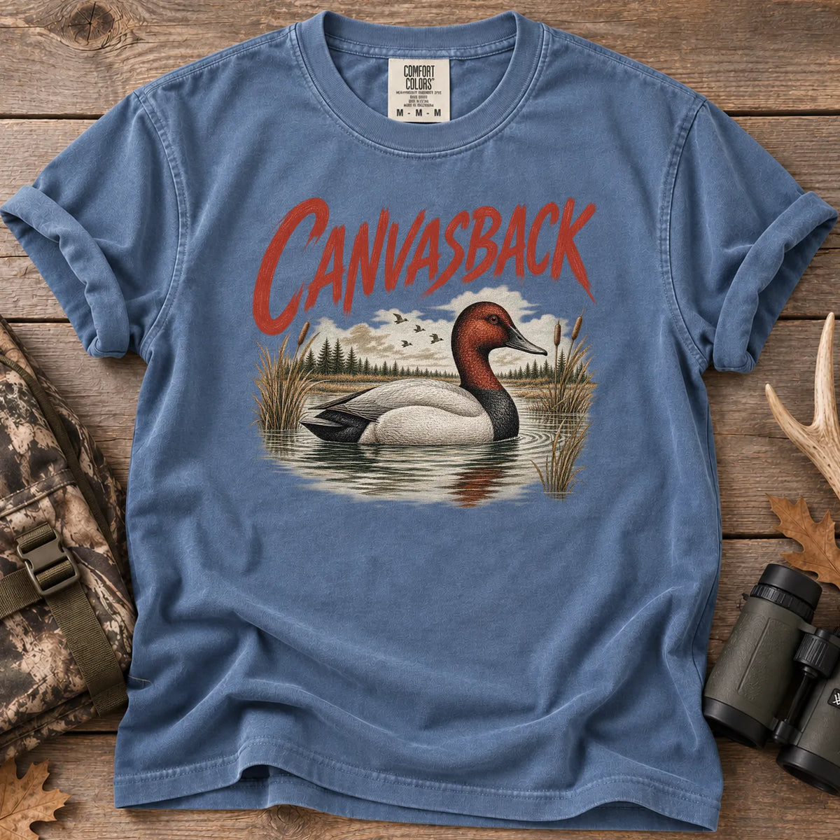 Canvasback Duck T-Shirt in Blue Jean