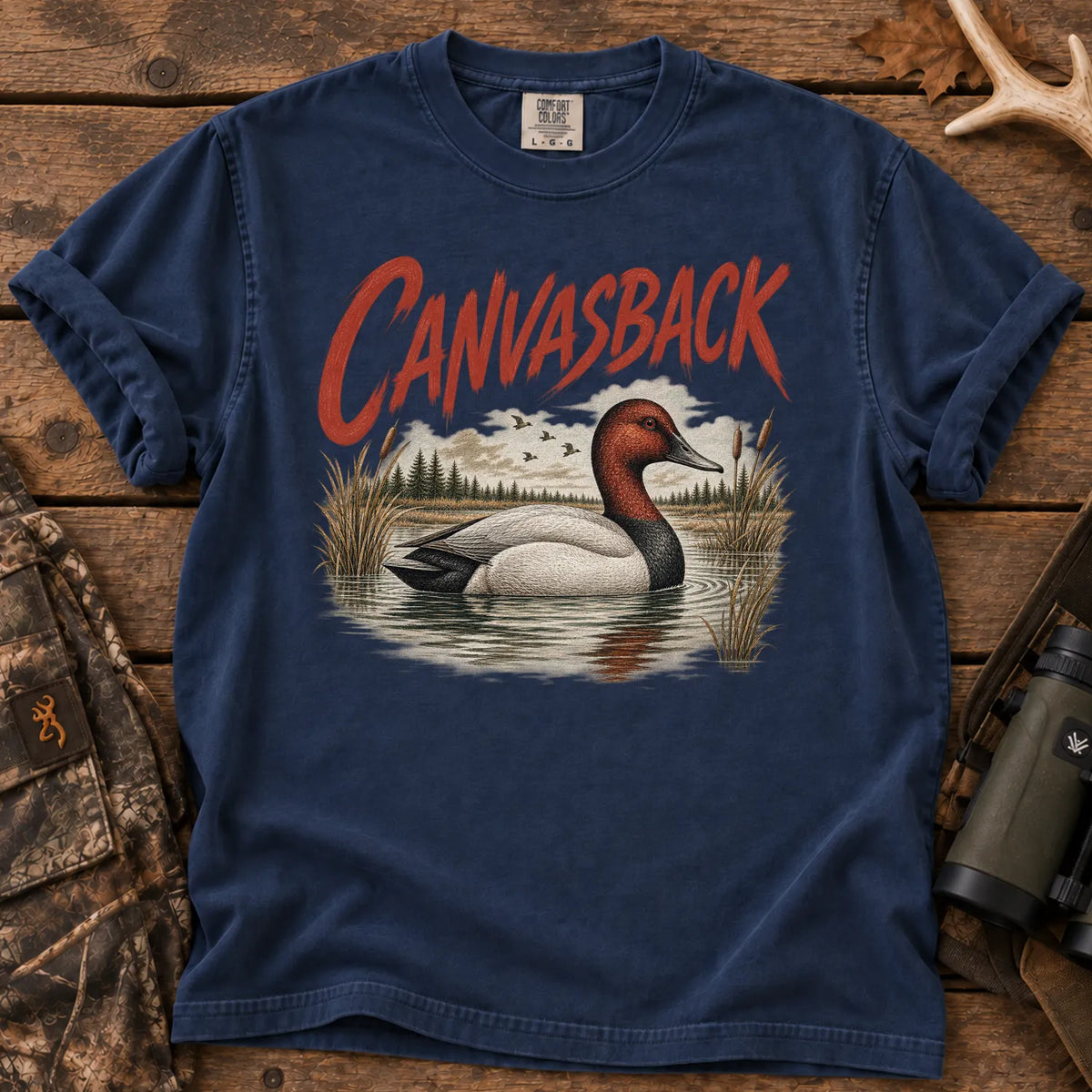 Canvasback Duck T-Shirt in True Navy
