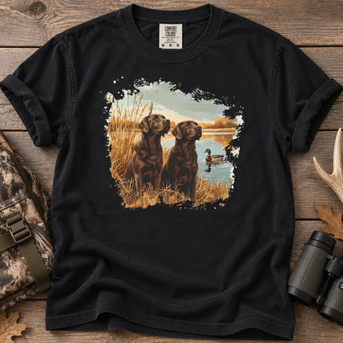 Chocolate Labs Mallard T-Shirt in Black