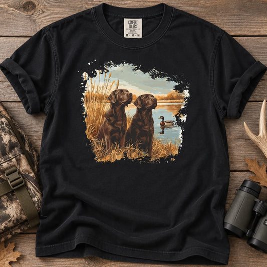 Chocolate Labs Mallard T-Shirt in Black