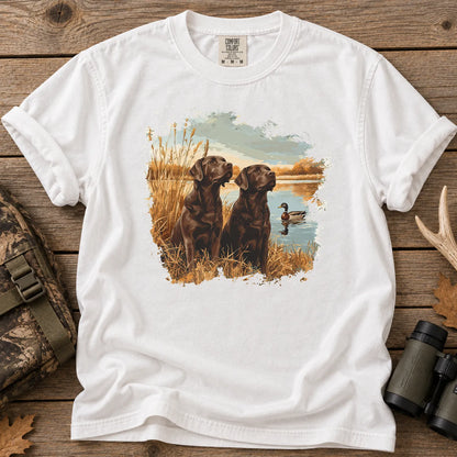 Chocolate Labs Mallard T-Shirt in White