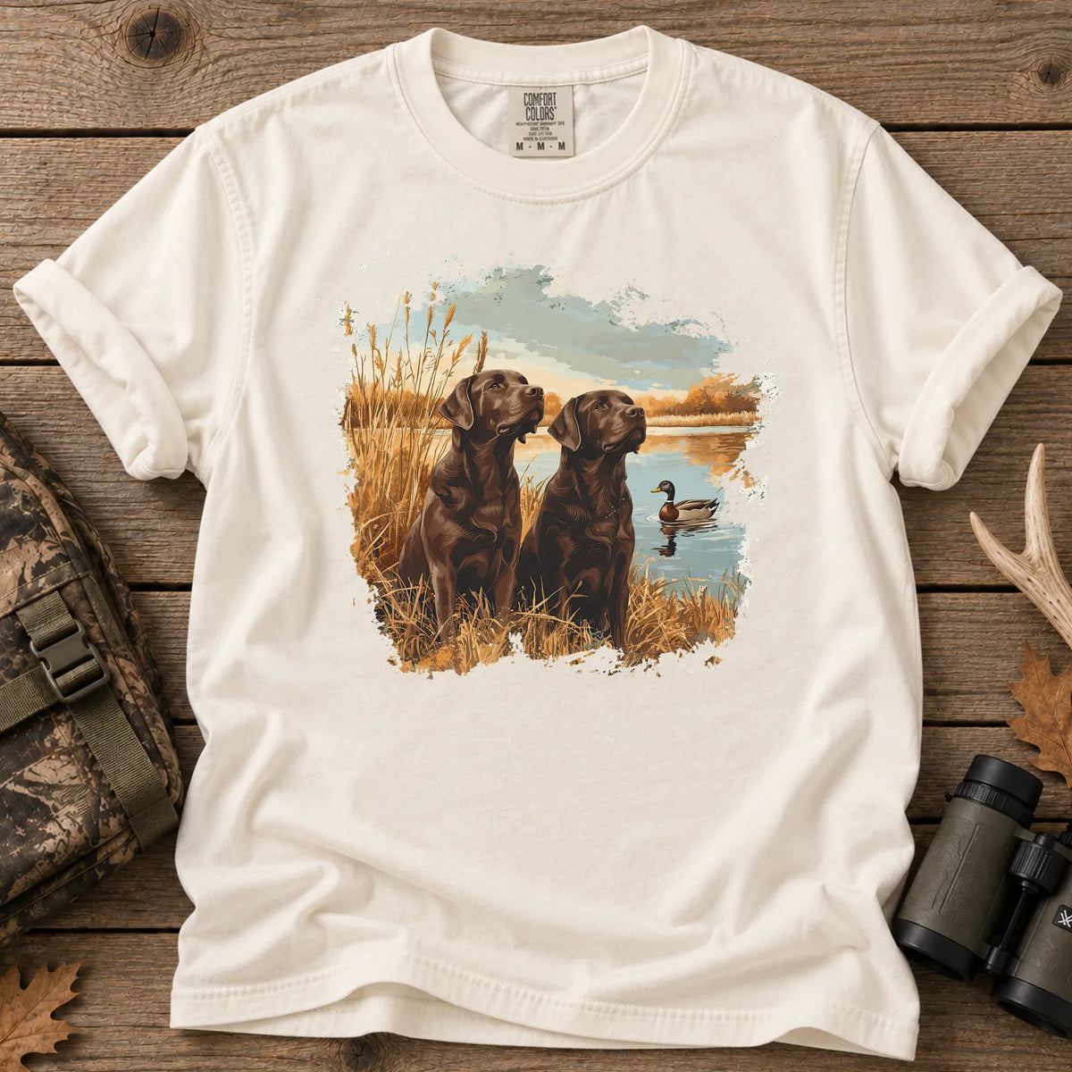 Chocolate Labs Mallard T-Shirt in Ivory