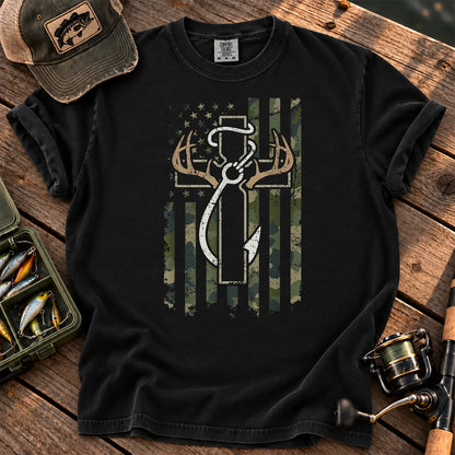 Christian Hunting and Fishing T-Shirt in Black