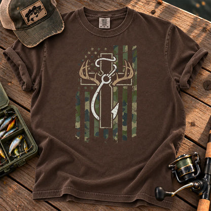 Christian Hunting and Fishing T-Shirt in Espresso