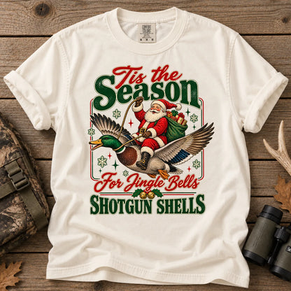 Christmas Duck Hunting T-Shirt in Ivory