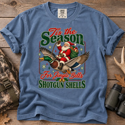 Christmas Duck Hunting T-Shirt in Blue Jean