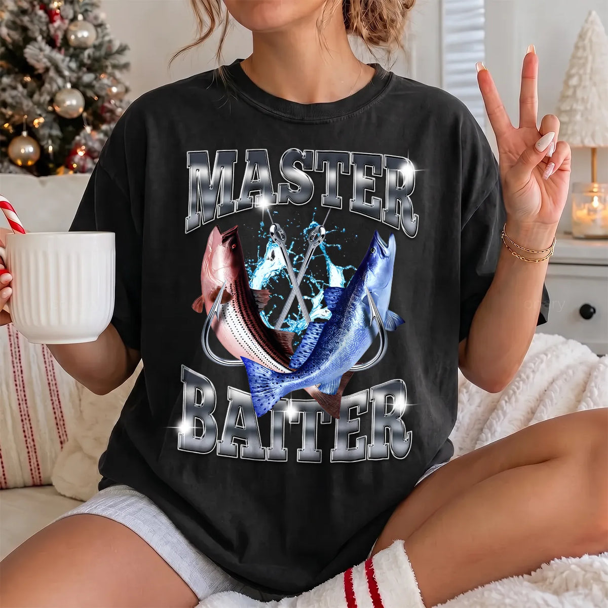 Chrome Bait Master T-Shirt Women model in Black