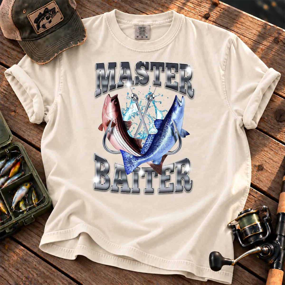 Chrome Bait Master T-Shirt in Ivory