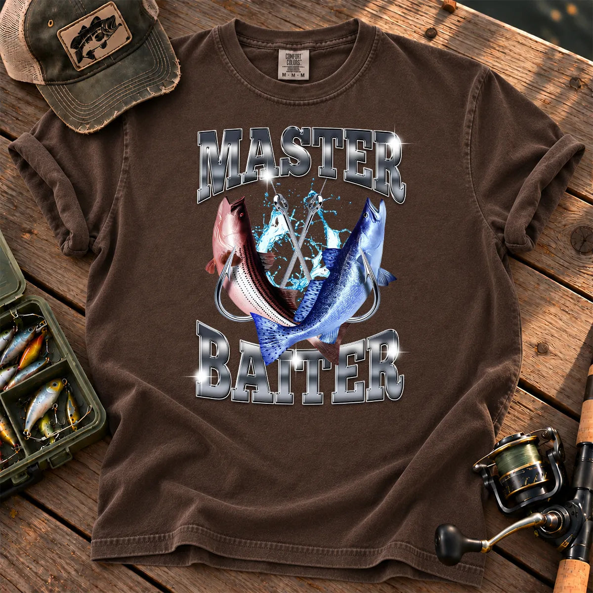 Chrome Bait Master T-Shirt in Espresso