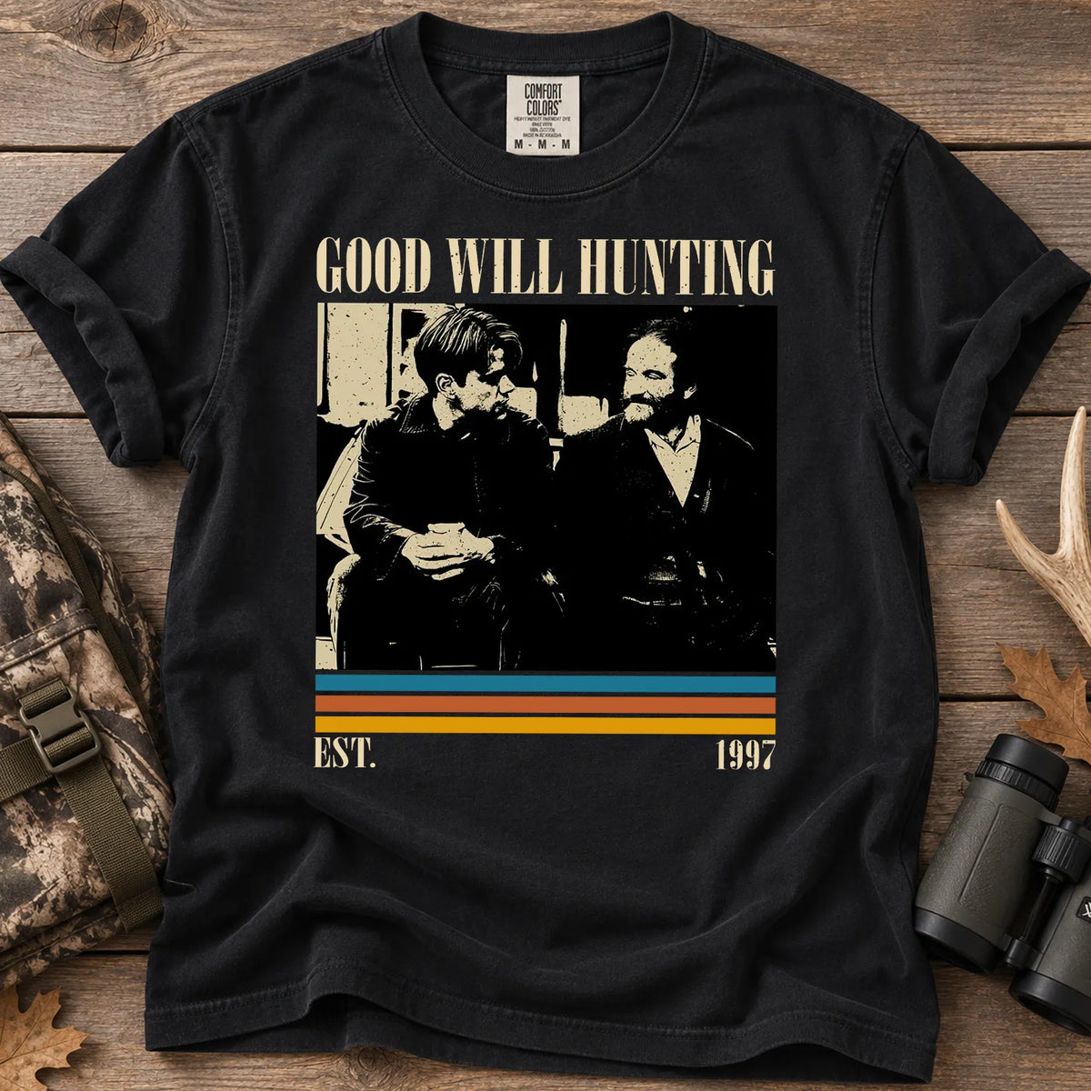 Classic Hunting Movie T-Shirt in Black