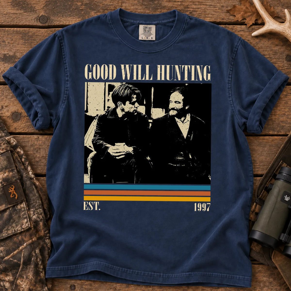 Classic Hunting Movie T-Shirt in True Navy