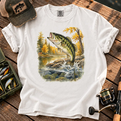 Classic Largemouth Bass T-Shirt in White
