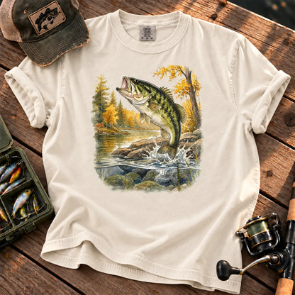 Classic Largemouth Bass T-Shirt in Ivory