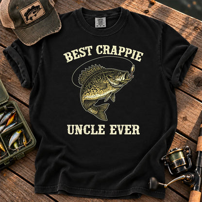 Crappie Uncle Fishing T-Shirt in Black