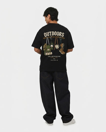 Outdoors Life Is Better Outside Tee,Personalized Outdoors Shirt, Custom Camping Trip T-Shirt