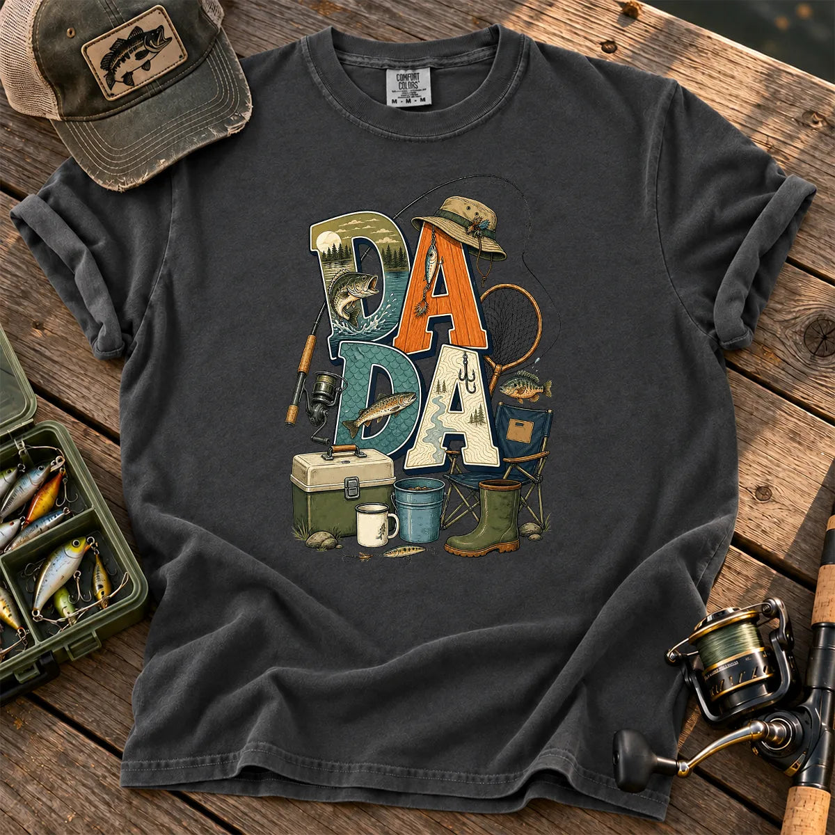 Dada Fishing T-Shirt in Pepper