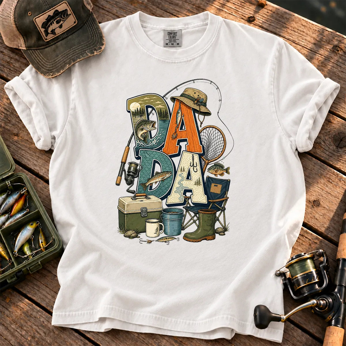 Dada Fishing T-Shirt in White