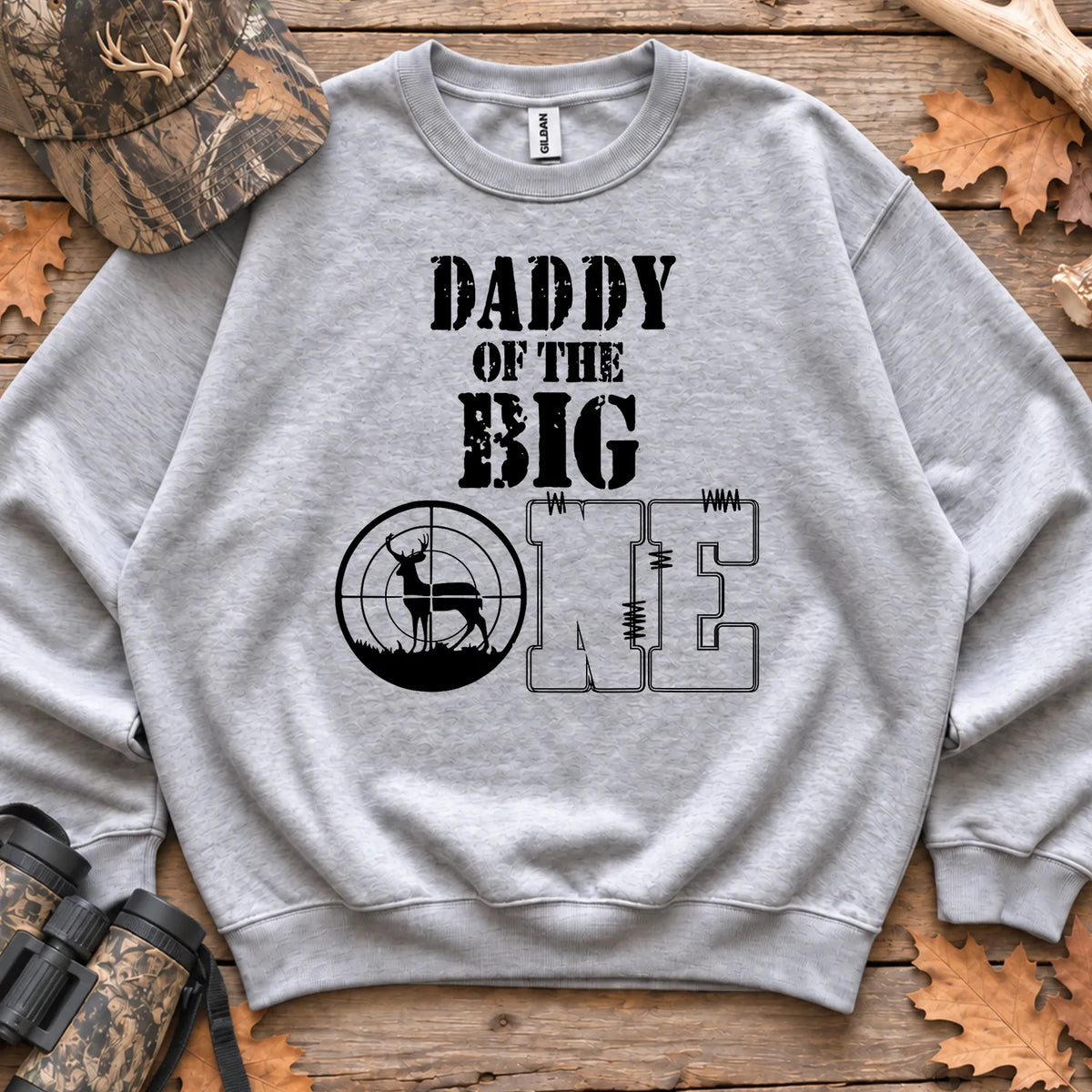 Daddy of the Big One Sweatshirt in Sport Grey