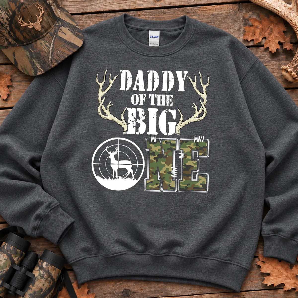 Daddy of the Big One Sweatshirt in Dark Heather
