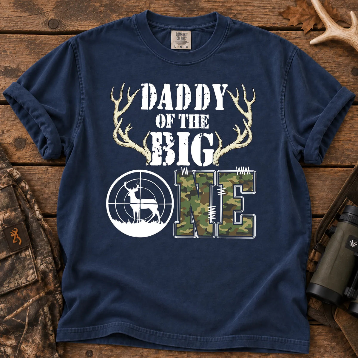 Daddy of the Big One T-Shirt in True Navy