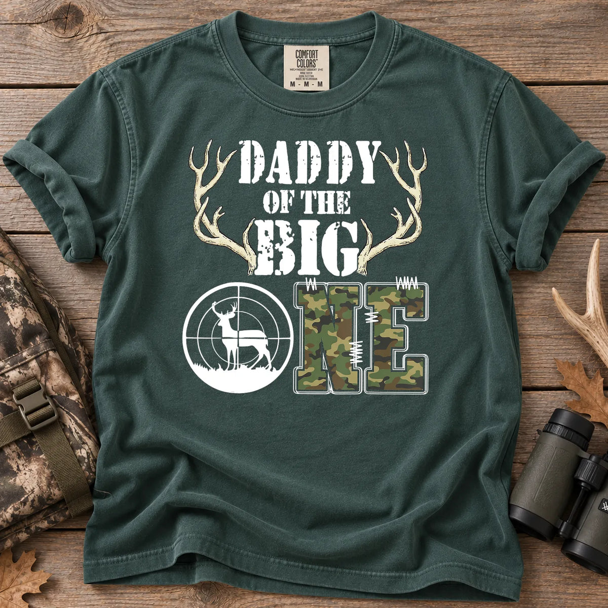 Daddy of the Big One T-Shirt Blue Spruce - Front