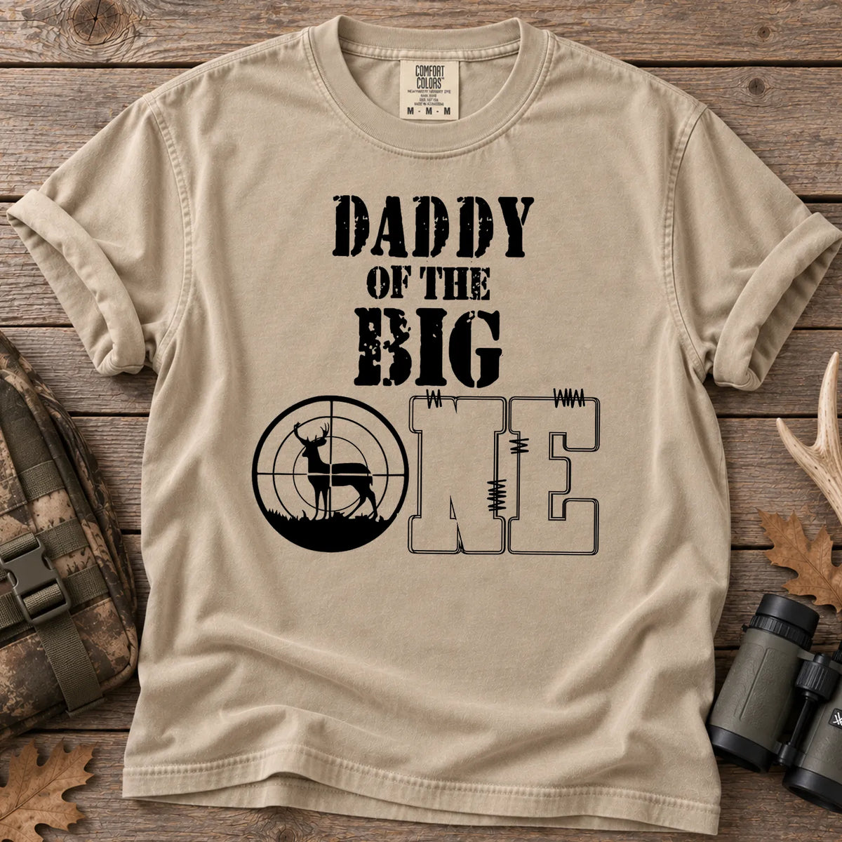 Daddy of the Big One T-Shirt Sandstone - Front
