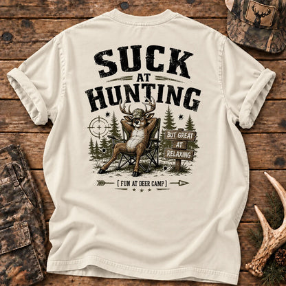 Deer Camp Relaxing T-Shirt in Ivory
