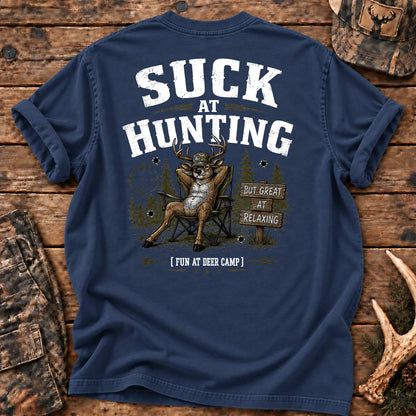 Deer Camp Relaxing T-Shirt in True Navy
