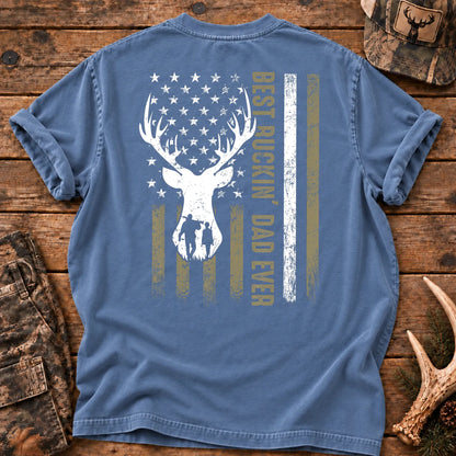 Deer Hunting Dad T-Shirt in Blue Jean