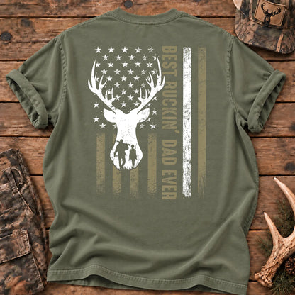Deer Hunting Dad T-Shirt in Moss