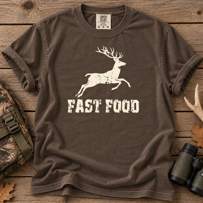Deer Hunting Fast Food T-Shirt in Espresso