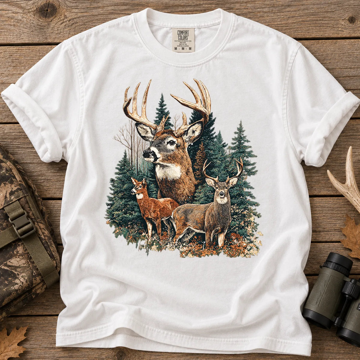 Deer Hunting Season T-Shirt in White